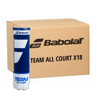 Cartone da 18 tubi di palline da tennis Babolat Team All Court