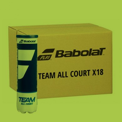 Cartone da 18 tubi di palline da tennis Babolat Team All Court