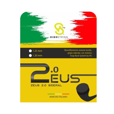 matassa bobina corda tennis 200 mt. HighString - Zeus-Nera