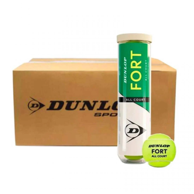 Cartone da 18 tubi di palline da tennis Dunlop Fort All Court TS